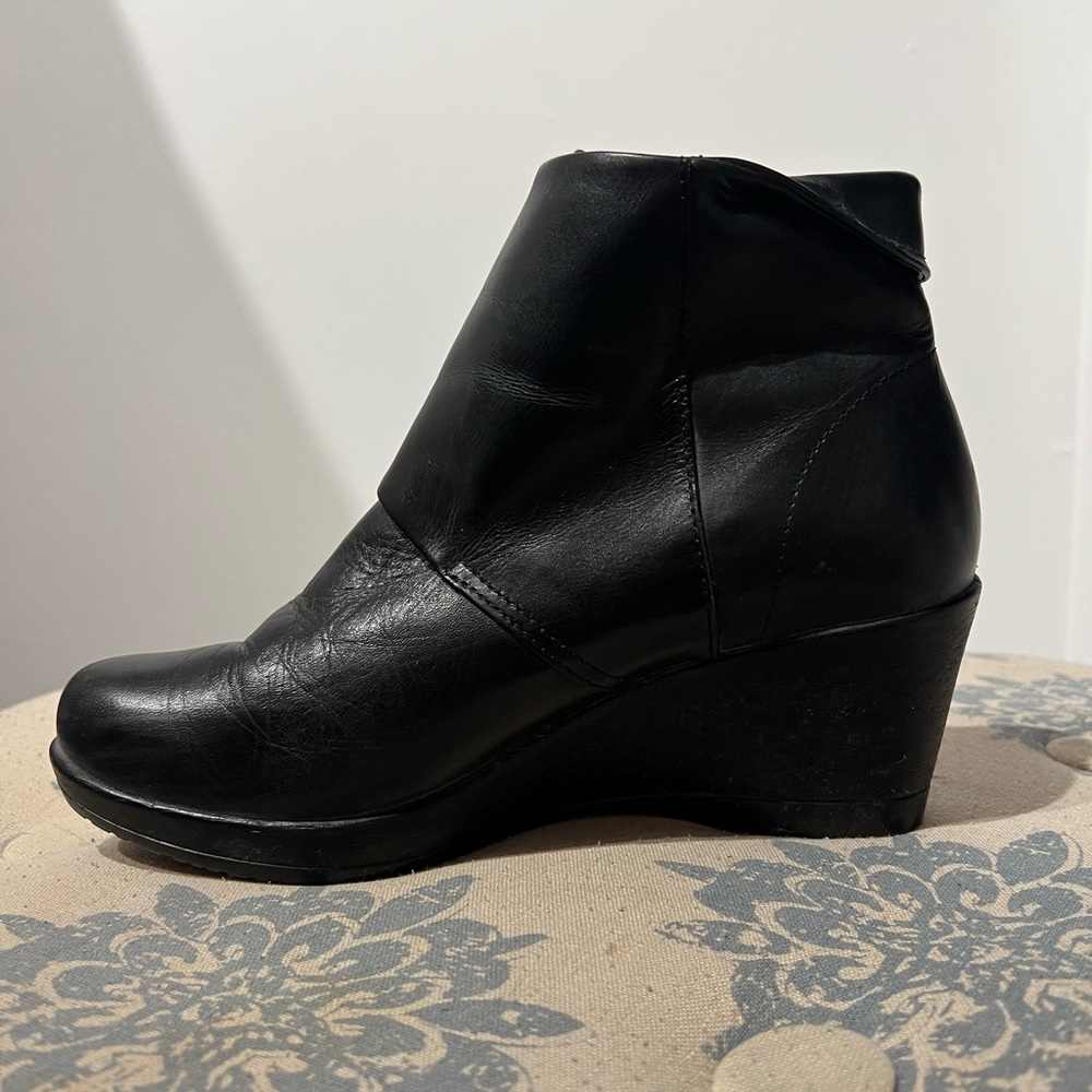 Dansko wedge booties. Like new